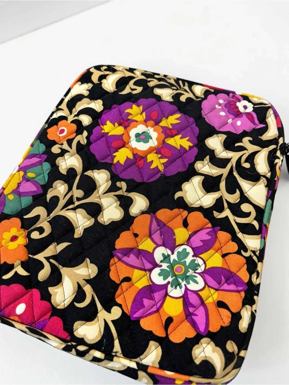 Vera Bradley Retired Suzani Floral Laptop Sleeve Tablet Case Cover Zipper 10”